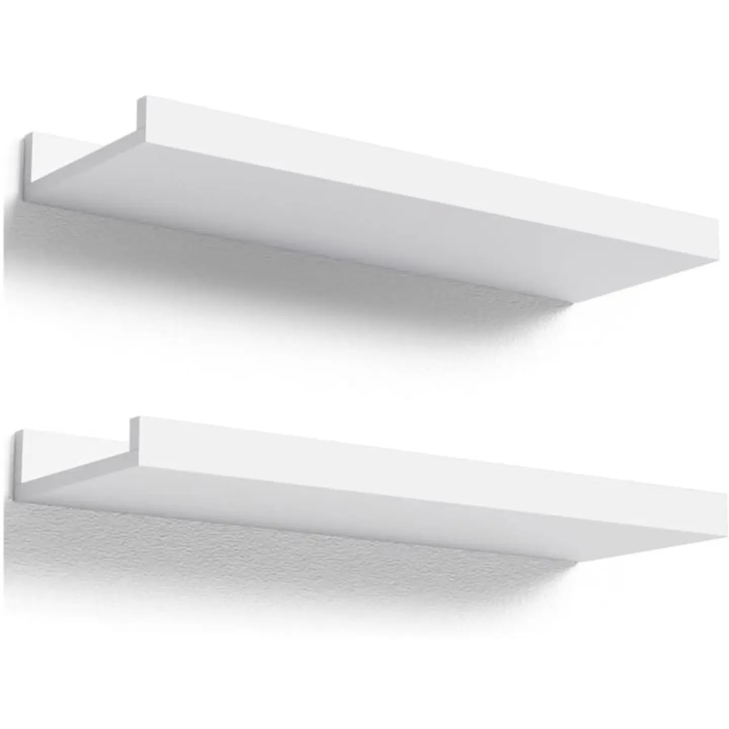 Repisa Flotante en L Blanca – Hecha a Mano en Madera (60 cm) 1