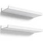 Repisa Flotante en L Blanca – Hecha a Mano en Madera (60 cm) - Miniatura 1