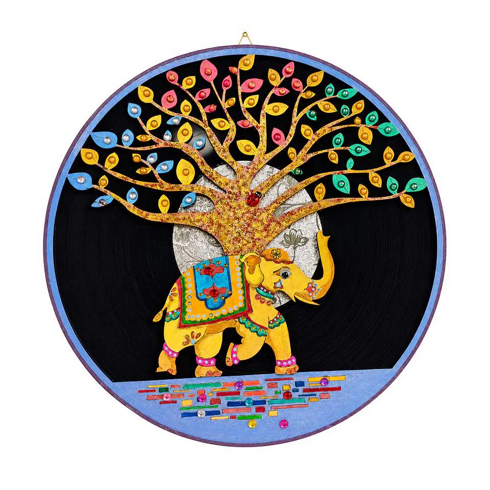 Cuadro Elefante y Árbol de la Vida 1