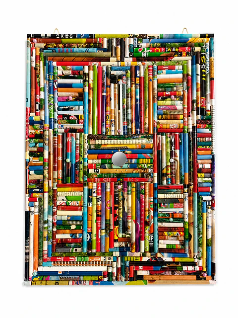Cuadro Mosaico de Papel Reciclado