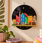 Portallaves Mural Artesanal de Casitas de Colores en Vinilo – 30 cm - Miniatura 1
