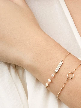 Pulseira pérolas com gravação