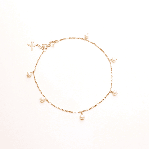 Pulseira tornozelo | pérolas 