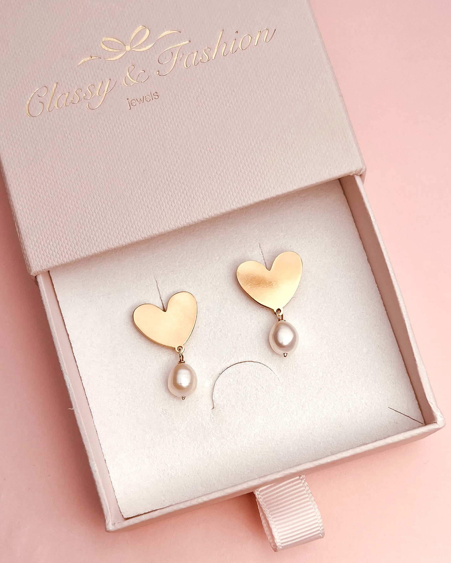 Brincos coração mais pérola | Amor próprio  3