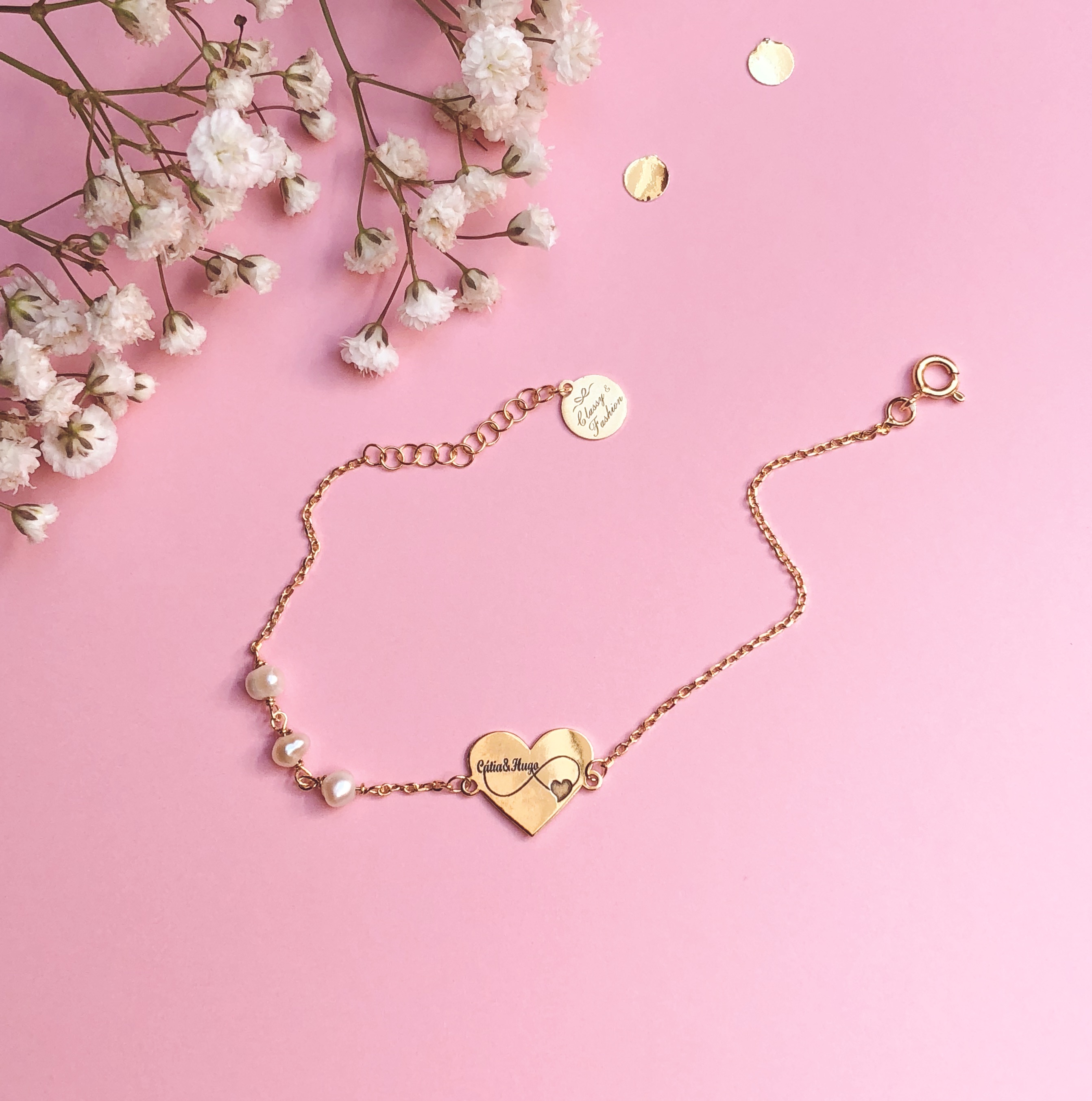 Pulseira infinity love 