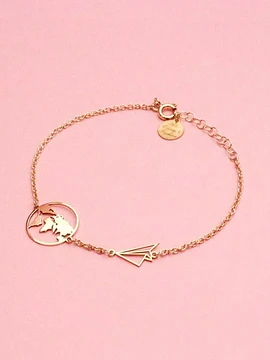 Pulseira avião de papel 