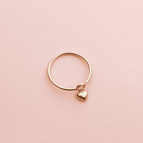 Anel coração vintage 