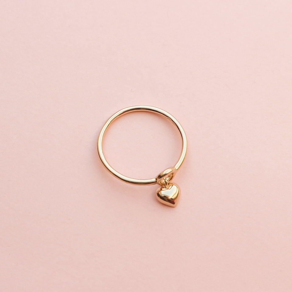 Anel coração vintage  1