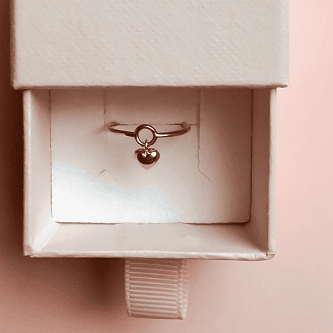 Anel coração vintage 