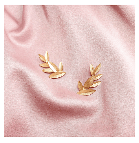 Brincos Leaf duplo