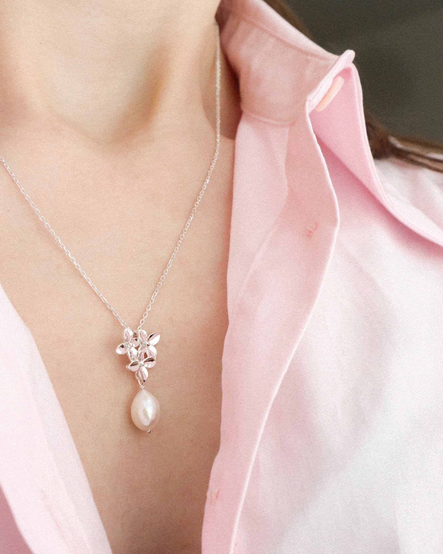 Colar flor de cerejeira  1