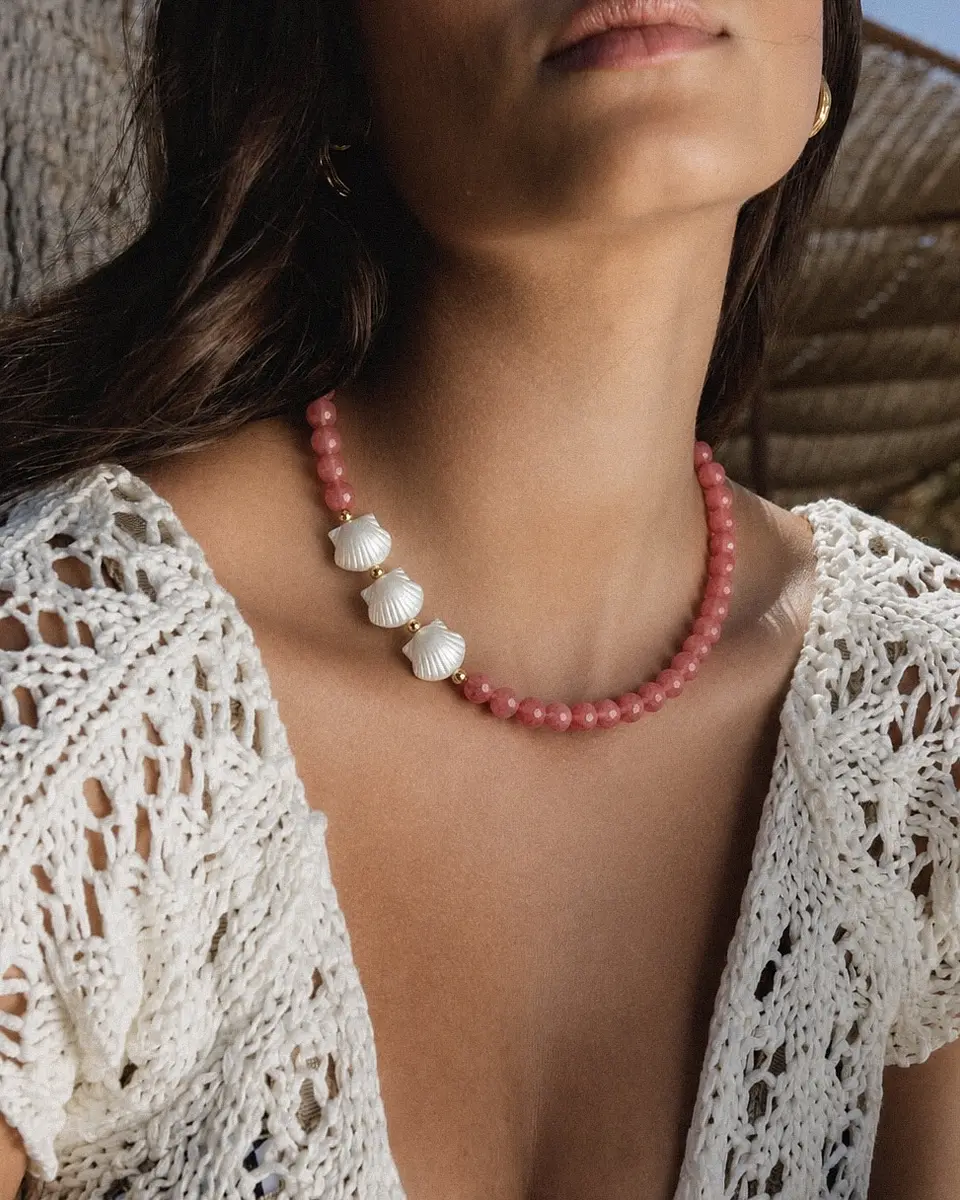 Colar coral  2