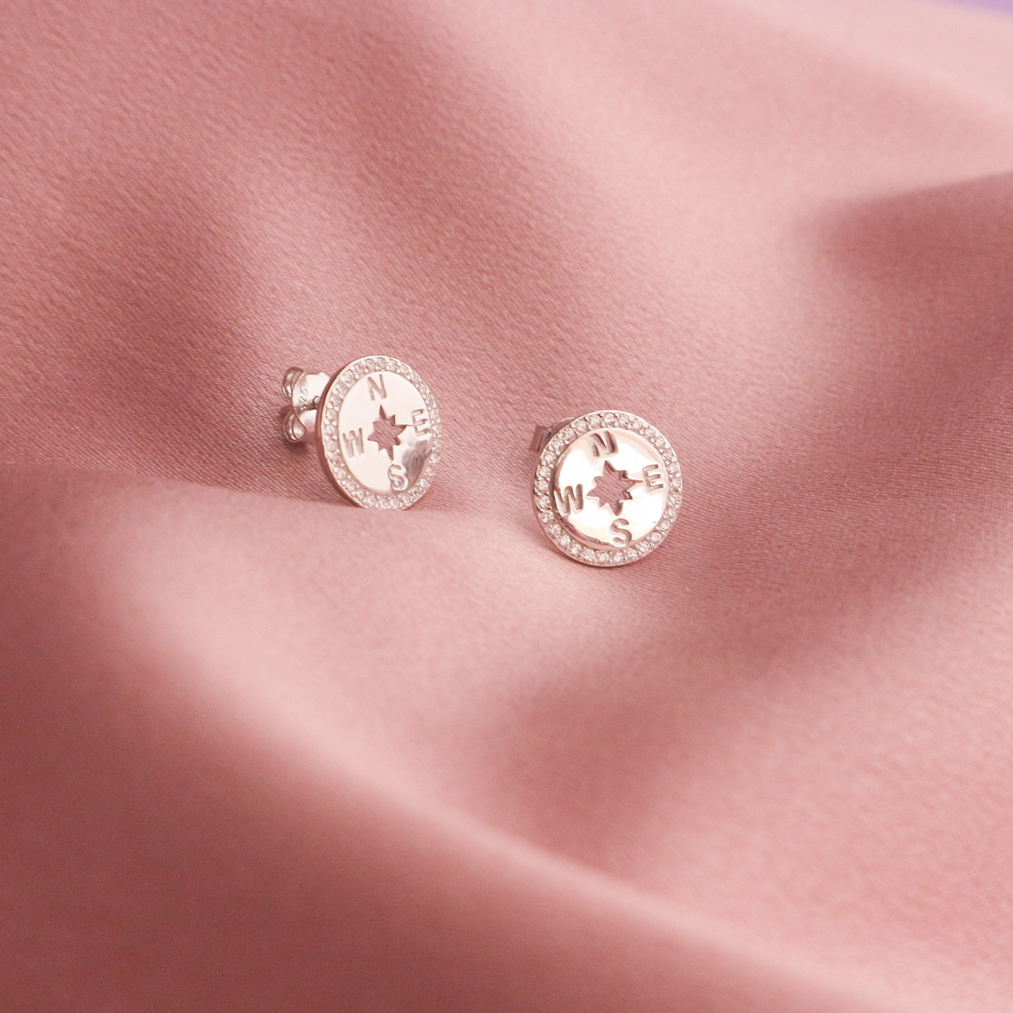 Brincos rosa dos ventos  1