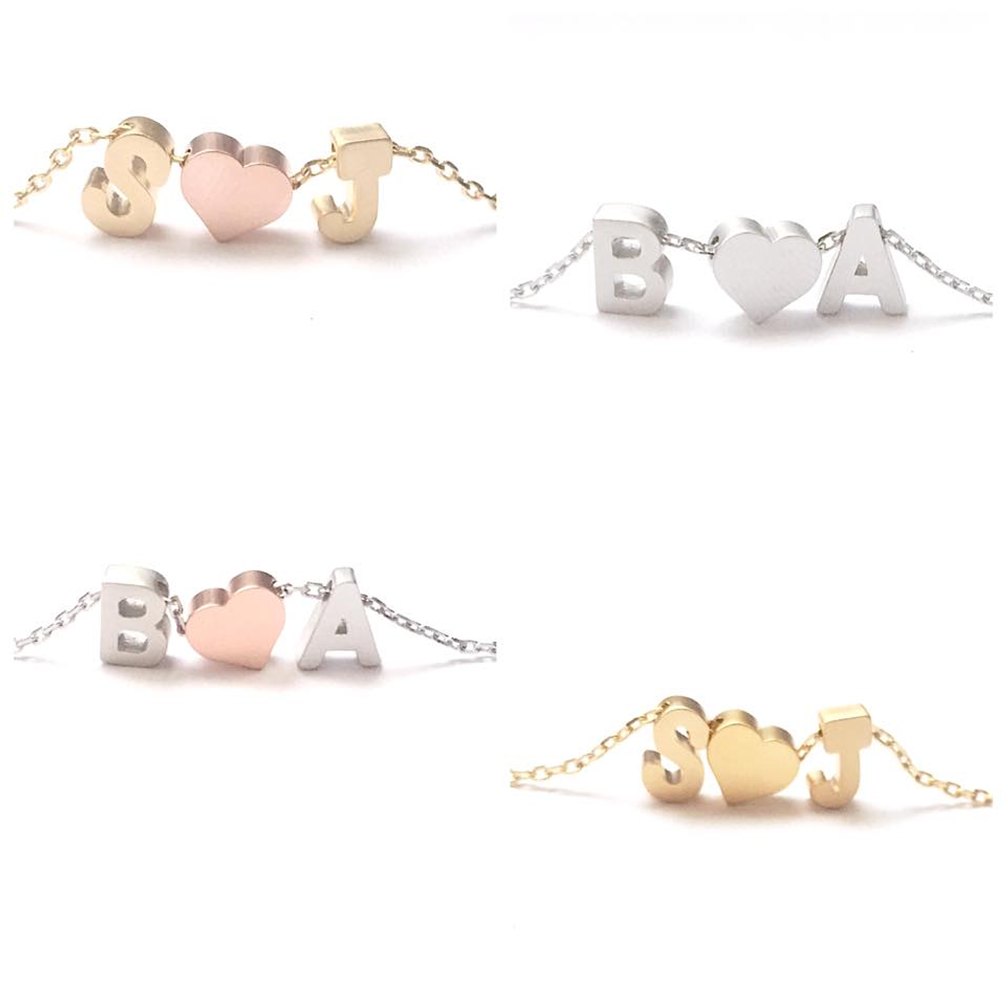 Colar letras + coração  5