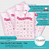 Baby Fox Its Cold Outside - Pink 50 Baby Shower Game Bingo Cards (Filled) Party Favors/Digital File Only