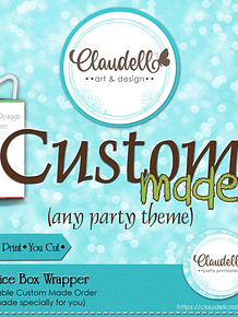 Custom Order Design Request Juice Box Wrapper Label Party Treats Party Favors/Digital File Only