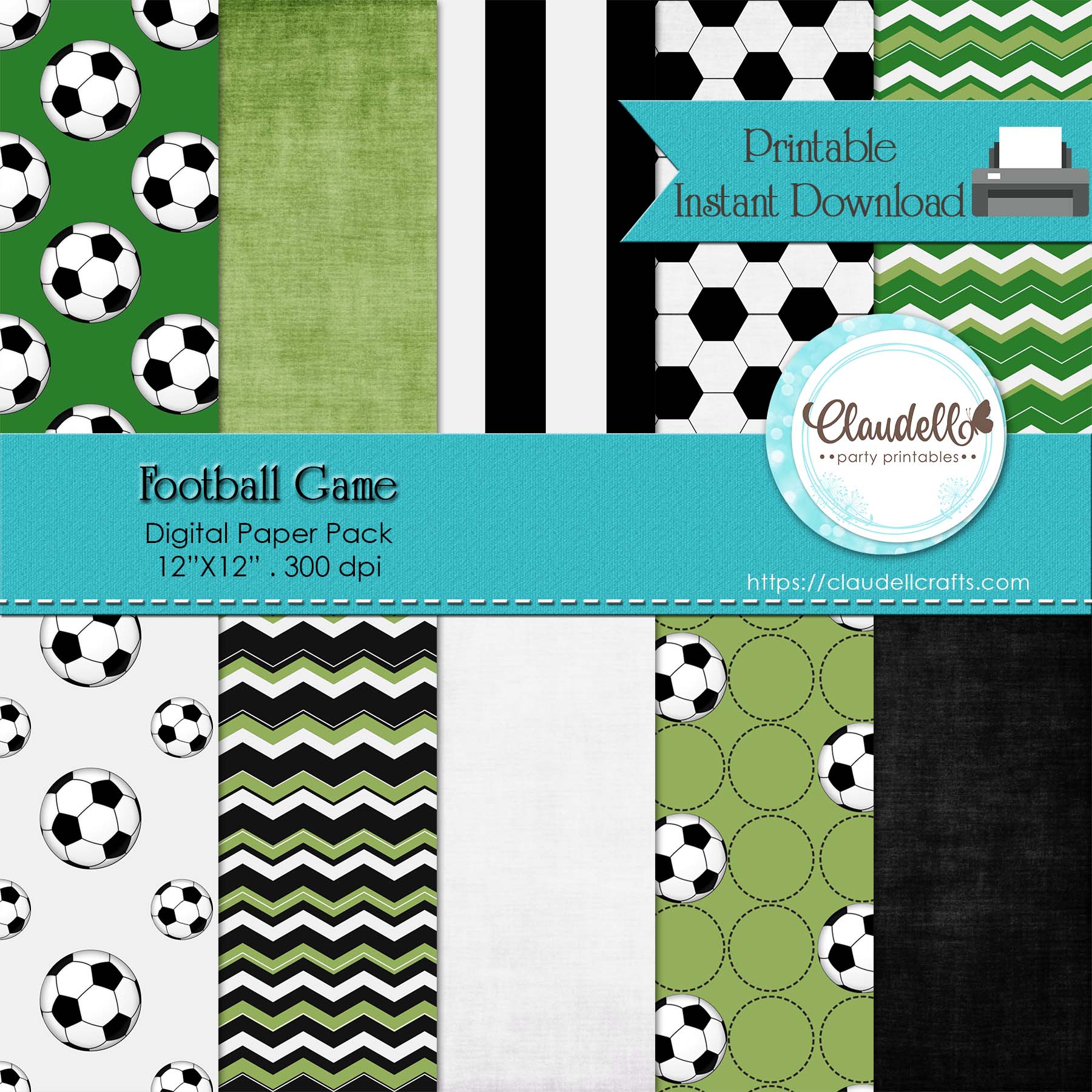 Football Game Digital Paper Pack (10) - 12