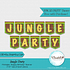Jungle Party Birthday Party Banner, Jungle Wild Birthday Party Decoration, Jungle Zoo Party Decorations, Wild One Birthday Party, Safari Animal Banner Party Favors/Digital File Only