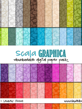 Leaves Tinted Digital Paper Pack (100) - 12"x12" 300 DPI Backgrounds Wallpapers Rainbow Colors Basic28 Commercial Use Instant Download/Digital File Only