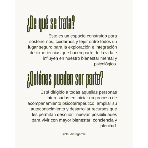 Laboratorio de la Experiencia - Psicoterapia grupal