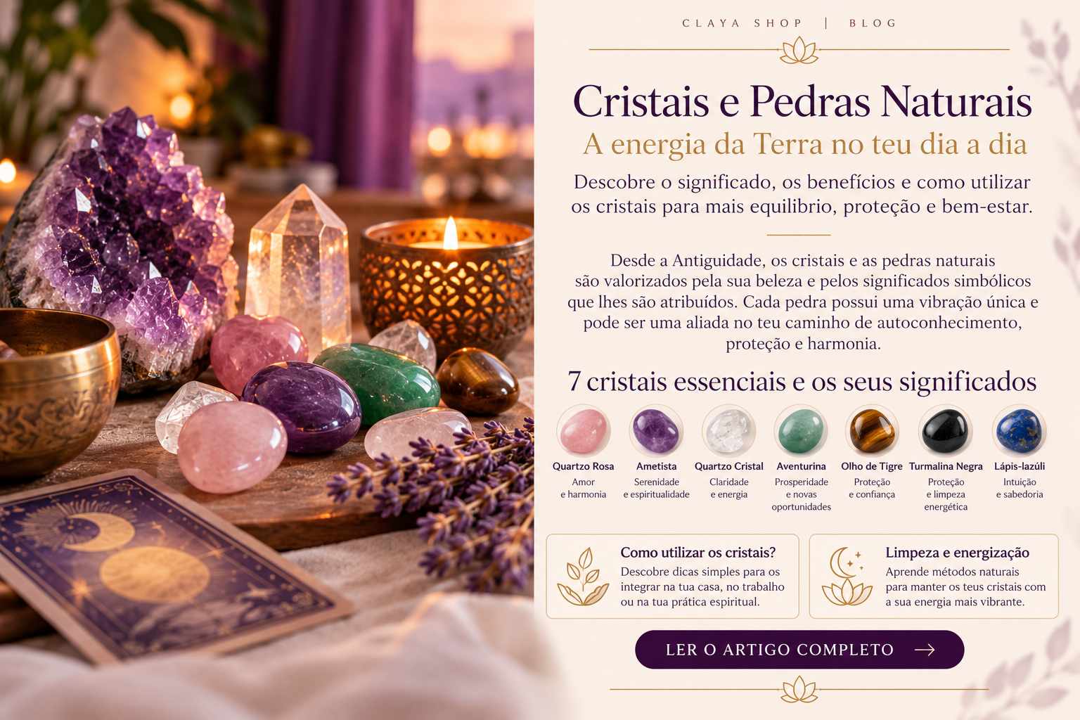 Cristais e Pedras Naturais: A Energia da Terra no Teu Dia a Dia