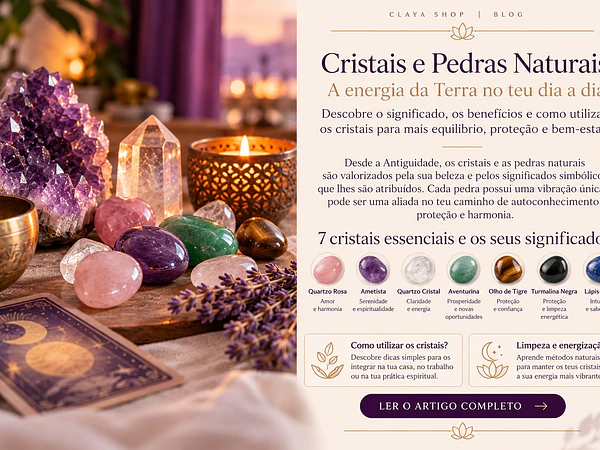 Cristais e Pedras Naturais: A Energia da Terra no Teu Dia a Dia