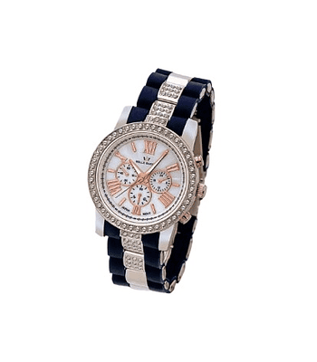 Azul y Plateado con micro circon