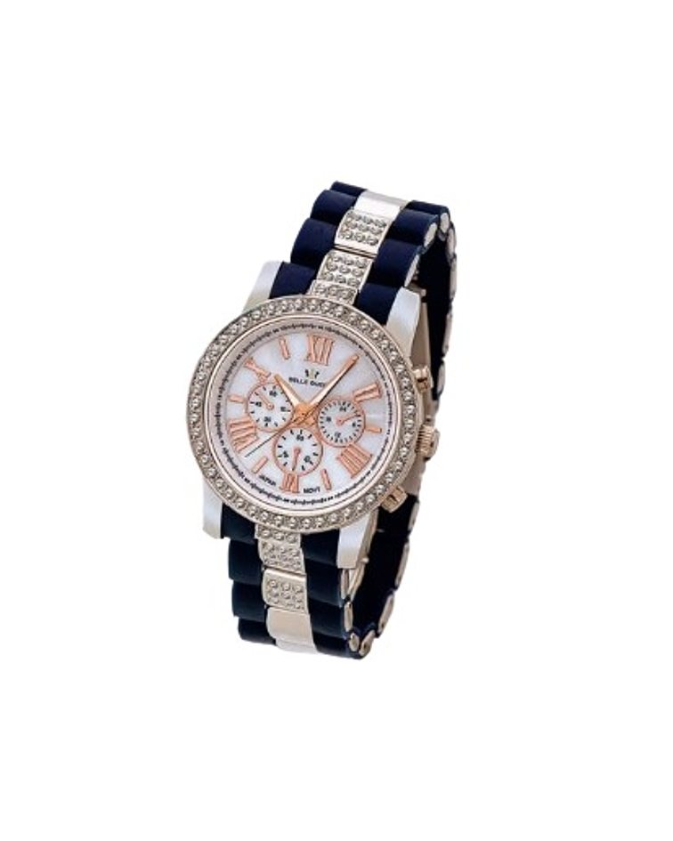 Azul y Plateado con micro circon