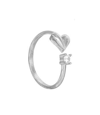 Anillo Punto de  Luz y Corazón