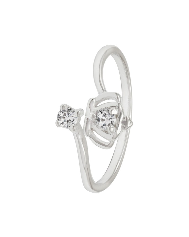 Anillo corona Con Circones De Plata