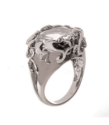 Anillo acero con piedra