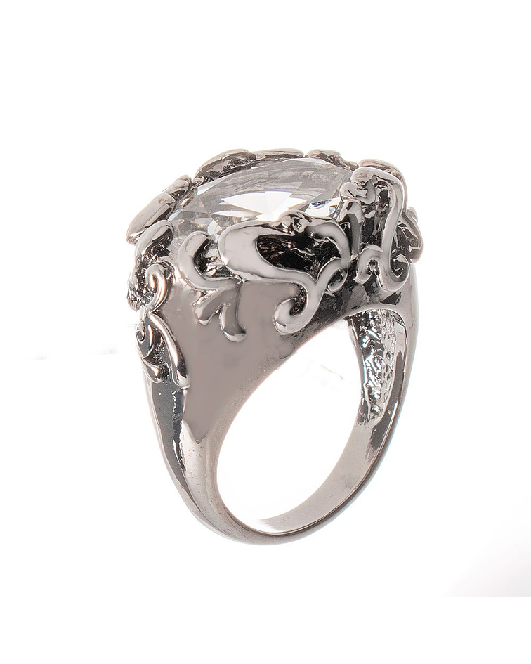 Anillo acero con piedra