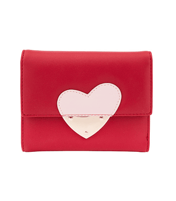 Billetera roja corazón