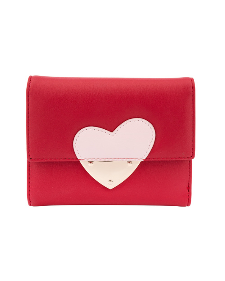 Cartera roja corazón