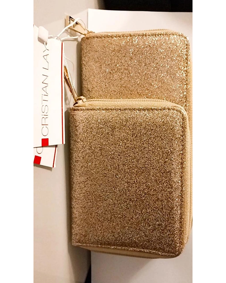 Billetera Dorada y Monedero