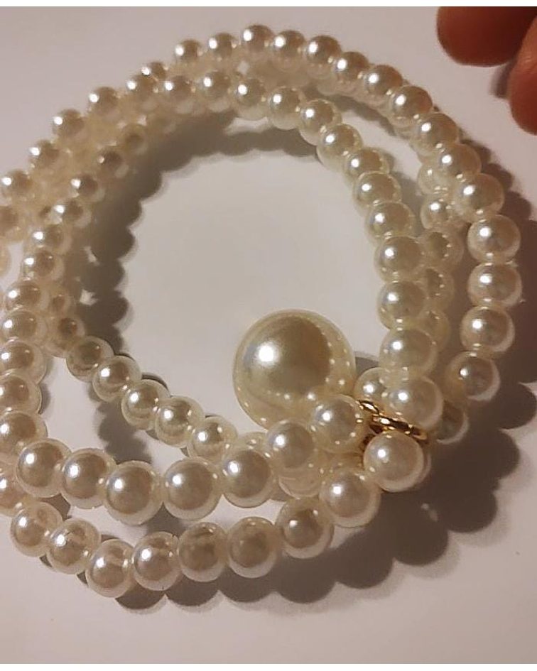 Pulsera perla elasticada