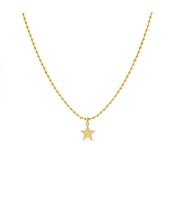 Gargantilla dorada con estrella 