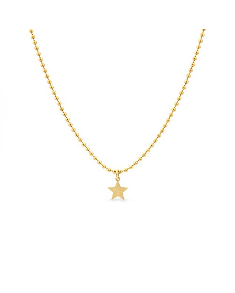 Gargantilla dorada con estrella 