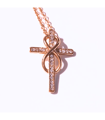 Cadena con colgante de Cruz con Infinito