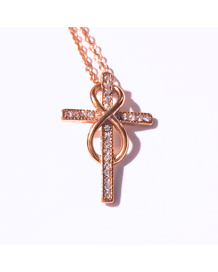 Cadena con colgante de Cruz con Infinito