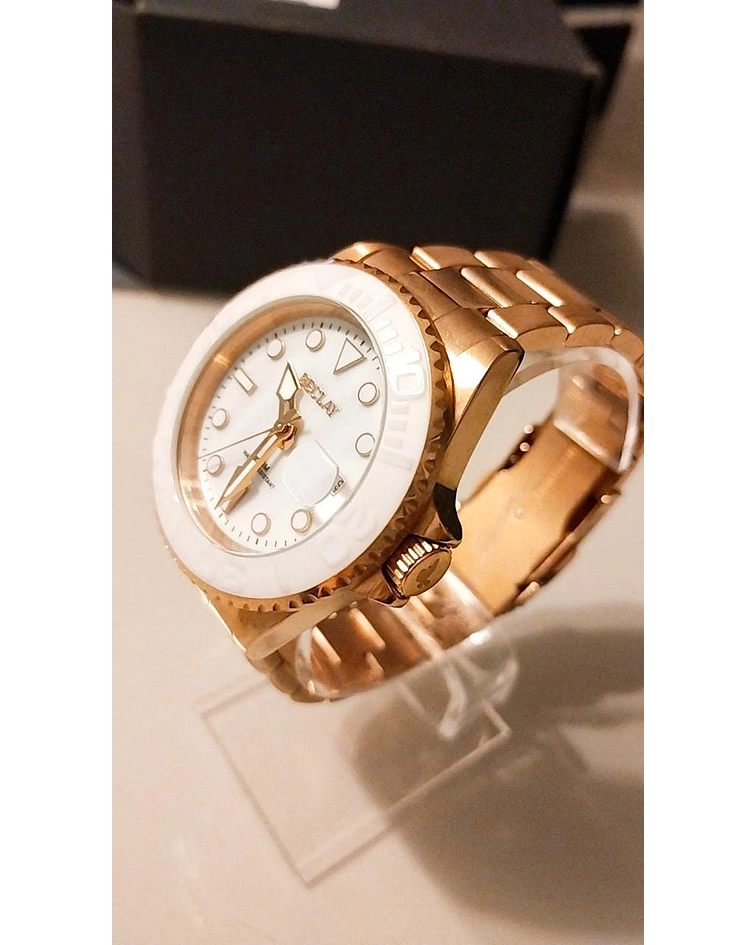 Reloj Bisel Blanco y Oro rosa