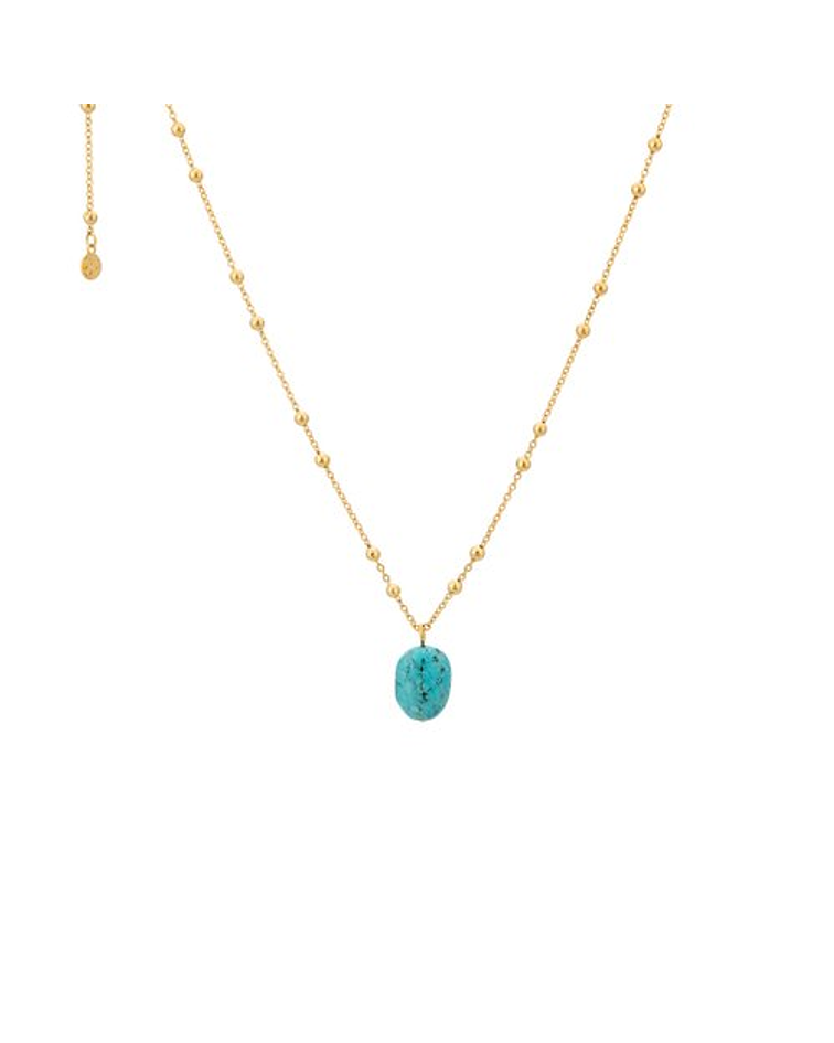 Gargantilla con piedra imitación turquesa