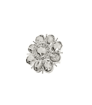 Anillo Flor plateado