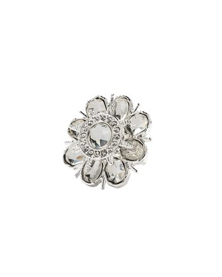 Anillo Flor plateado