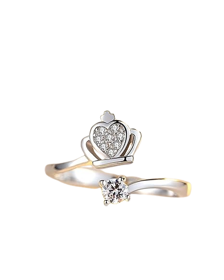 Anillo corona Con Circones De Plata