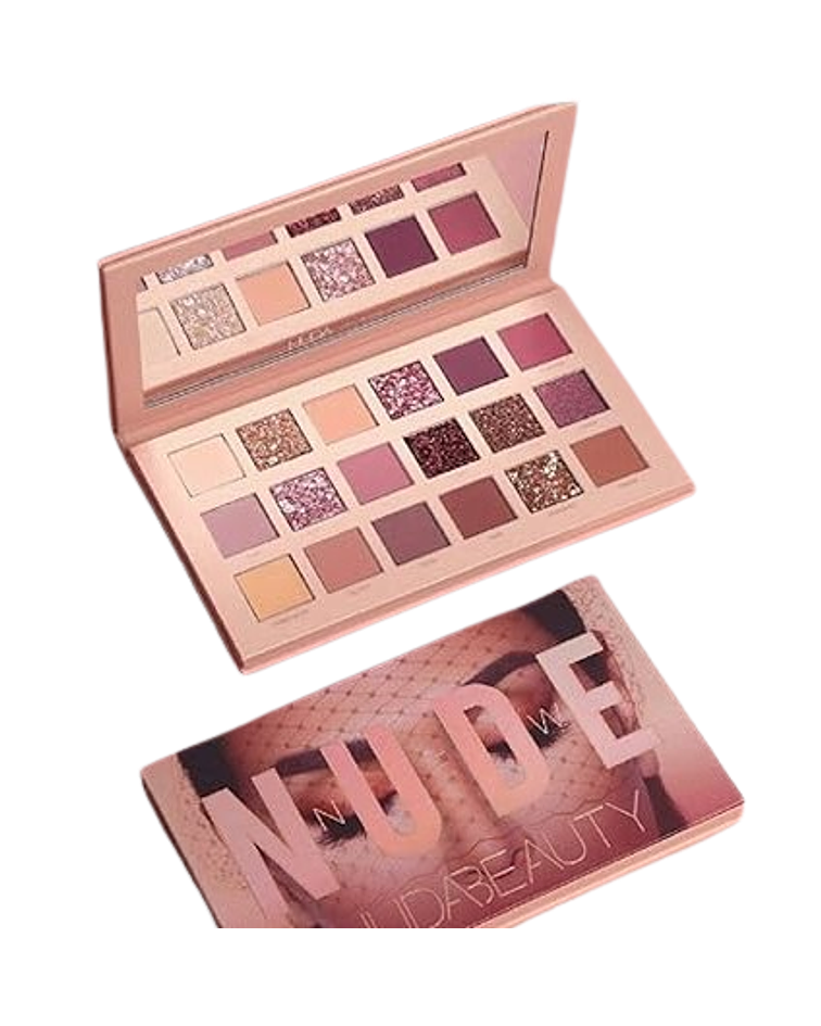 Paleta Sombras Nude New 18 Tonos Rosas Dorado Ocres con Espejo