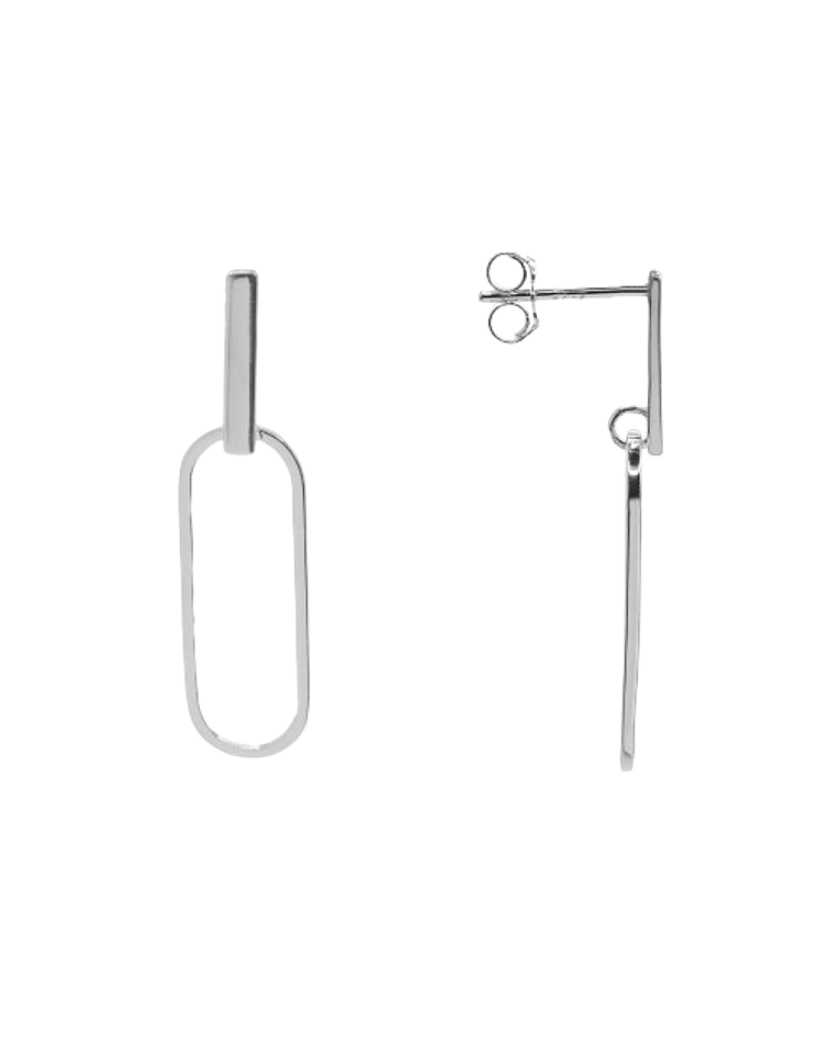 Aros Estilo Varita con Óvalos Lisos