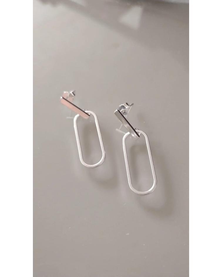 Aros Estilo Varita con Óvalos Lisos