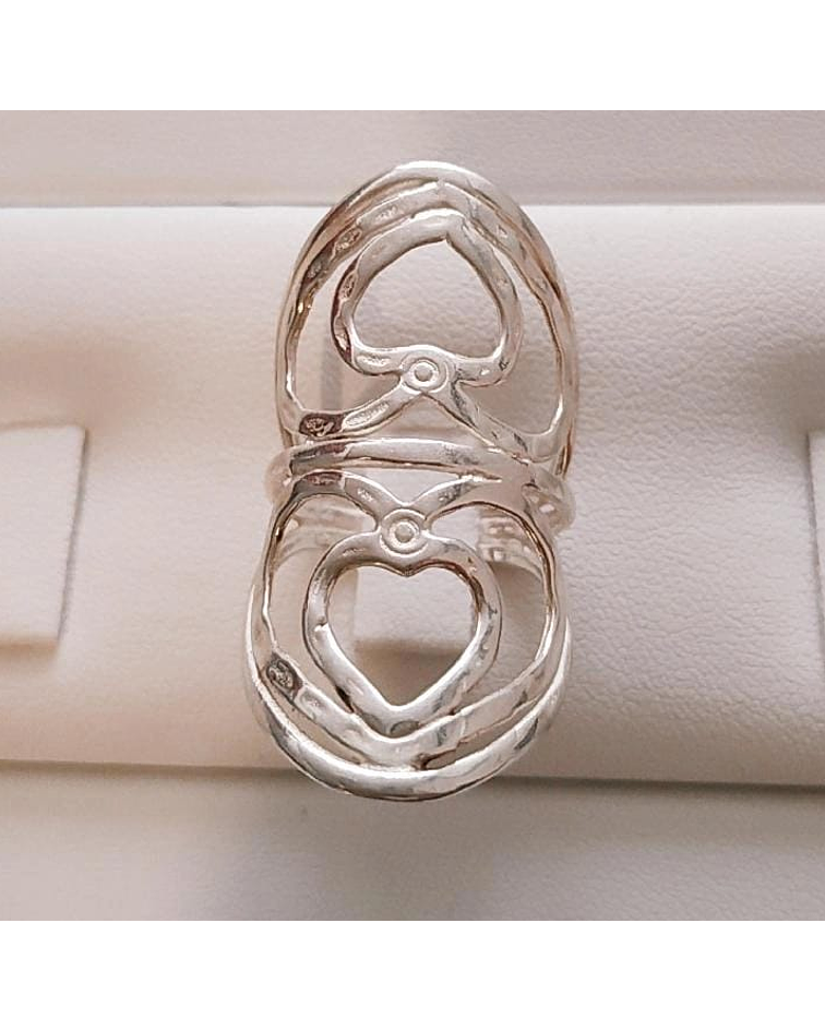 Anillo doble corazón