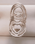 Anillo doble corazón